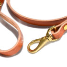 Caramel Brown Leather Dog Leash