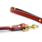 Rolled Brown Leather Leash